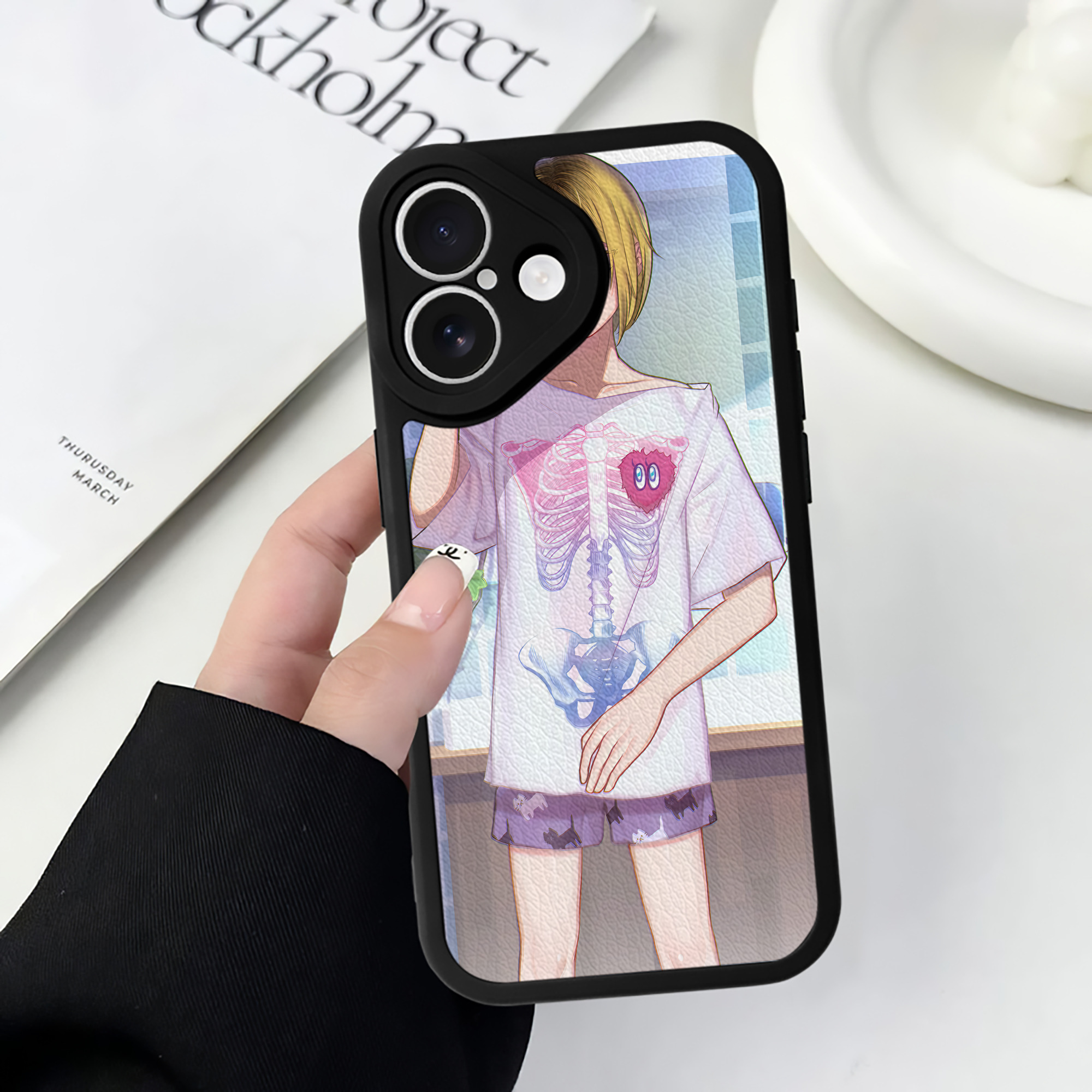 （画像用） ハイキュー!! Haikyu!! 【iPhone 16シリーズ対応】シリコンスマホケース（レザー調） 材質：シリコン